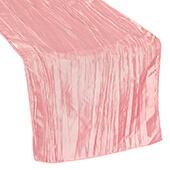 Accordion Crushed Taffeta Table Runner - Dusty Rose/Mauve