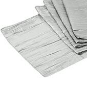 Accordion Crushed Taffeta Table Runner - Gray/Silver