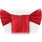 Accordion Crushed Taffeta Chair Sash - Red