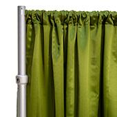 *FR* LUXE Satin Drape Panel by Eastern Mills (59" Wide) w/ 4" Sewn Rod Pocket - Olive