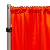 *FR* LUXE Satin Drape Panel by Eastern Mills (59" Wide) w/ 4" Sewn Rod Pocket - Spice Orange