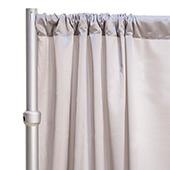 *FR* LUXE Satin Drape Panel by Eastern Mills (59" Wide) w/ 4" Sewn Rod Pocket - Sterling Silver