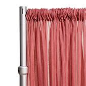 *FR* Crushed Sheer Voile Curtain Panel by Eastern Mills w/ 4" Pockets - 10ft Wide - Dusty Rose