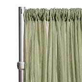 *FR* Crushed Sheer Voile Curtain Panel by Eastern Mills w/ 4" Pockets - 10ft Wide - Moss