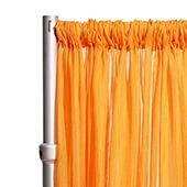 *FR* Crushed Sheer Voile Curtain Panel by Eastern Mills w/ 4" Pockets - 10ft Wide - Orange