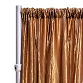 *FR* Crushed Taffeta Drape Panel by Eastern Mills 9 1/2 FT Wide w/ 4" Sewn Rod Pocket - Bronze