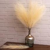 Faux Pampas Grass - 6 Stems - 38" Long - Sand