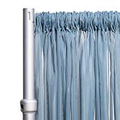 *FR* 10ft Wide Sheer Voile Curtain Panel by Eastern Mills w/ 4" Pockets - Grey Blue