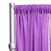 *FR* Crushed Sheer Voile Curtain Panel by Eastern Mills w/ 4" Pockets - 10ft Wide - Lavender