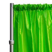 50% OFF LIQUIDATION – *FR* 15FT Tall Taffeta Drape Panel by Eastern Mills 9 1/2 FT Wide w/ 4" Sewn Rod Pocket - Lime