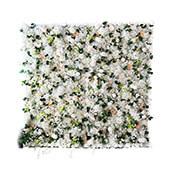 Deluxe Mixed White & Pink Florals w/ Greenery - Curtain Style Floral Wall - Easy Install! Select Size