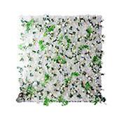 Deluxe Mixed White Florals w/ Greenery - Curtain Style Floral Wall - Easy Install! Select Size