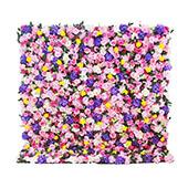 Pink, Red, Purple & White Mixed Florals - Curtain Style Floral Wall - Easy Install! Select Size