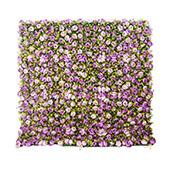 Purple & White Mixed Florals w/ Greenery - Curtain Style Floral Wall - Easy Install! Select Size