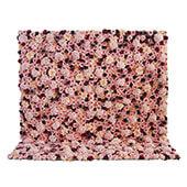 Mixed Pinks & Maroon Florals - Curtain Style Floral Wall - Easy Install! Select Size