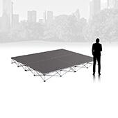 IntelliStage - Lightweight Portable Stage - 8ft x 8ft Platform & Riser Set - Industrial Finish