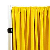 Lavish Velvet Wide Width Drape w/ Sewn Rod Pocket - Mustard