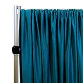 Lavish Velvet Wide Width Drape w/ Sewn Rod Pocket - Turquoise