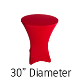 200 GSM Grade A Quality Spandex Hi-Boy Table Cover - Red - Cocktail Table - 30" Diameter