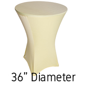 200 GSM Grade A Quality Spandex Hi-Boy Table Cover - Baby Yellow - Cocktail Table - 36" Diameter