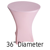 200 GSM Grade A Quality Spandex Hi-Boy Table Cover - Blush - Cocktail Table - 36" Diameter