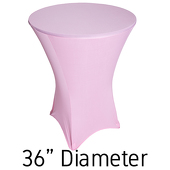 200 GSM Grade A Quality Spandex Hi-Boy Table Cover - Pink - Cocktail Table - 36" Diameter