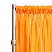 *FR* 10ft Wide Sheer Voile Curtain Panel by Eastern Mills w/ 4" Pockets - Orange