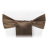 Sleek Satin Sash 6" x 108" - Chocolate Brown