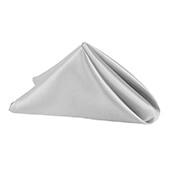 Sleek Satin Napkin 20"x20" - Silver