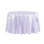 Sleek Satin Tablecloths 132" Round - Lavender