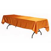 Sleek Satin Tablecloths 60"x120" Rectangular - Burnt Orange
