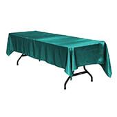 Sleek Satin Tablecloths 60"x120" Rectangular - Dark Turquoise