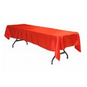 Sleek Satin Tablecloths 60"x120" Rectangular - Red