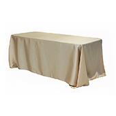 Sleek Satin Tablecloth 90"x156" Rectangular - Champagne