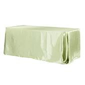 Sleek Satin Tablecloth 90"x156" Rectangular - Sage Green