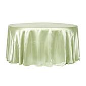 Sleek Satin Tablecloth 108" Round - Sage Green