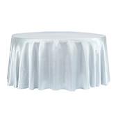 Sleek Satin Tablecloth 120" Round - Dusty Blue