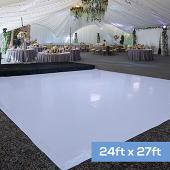 Premium Vinyl Dance Floor Wrap - White - 24ft x 27ft