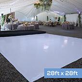Premium Vinyl Dance Floor Wrap - White - 28ft x 28ft