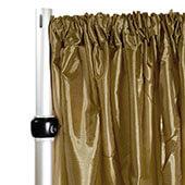 50% OFF LIQUIDATION – *FR* 18FT Tall Taffeta Drape Panel by Eastern Mills 9 1/2 FT Wide w/ 4" Sewn Rod Pocket - Copper