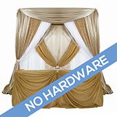 FABRIC ONLY! Traditional Theme Pro-Designed Backdrop or 4 Post Canopy Kit - 6ft-14ft Tall
