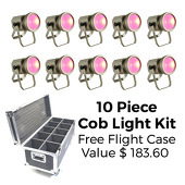 Room LED Lighting Kit - Cob Light - 10 Lights W/ Free Flight Case!