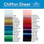 10ft wide x 10ft long Chiffon Sheer Curtain Panel w/ 4" Pockets by Eastern Mills - 36 Colors!