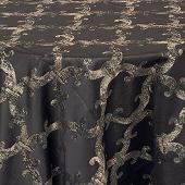 Dazzle Tablecloth by Eastern Mills - Damask Black - Many Size Options