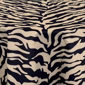 Kingdom Collection Tablecloth by Eastern Mills - Zebra Print Tan - Many Size Options