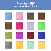 *FR* Premium 59" Wide Satin Fabric by Eastern Mills by the Yard - Choice of Colors