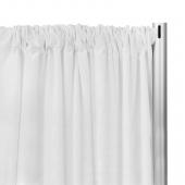 Poly Premier Cloth Drape Panel by Eastern Mills w/ Sewn Rod Pocket - White