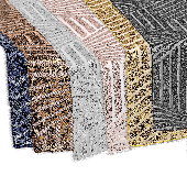Geometric Lines Sequin Table Runner - 12" x 108" - Choose Your Color!
