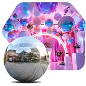 DELUXE Inflatable Mirror Ball/Sphere Kit (Includes Pump) - 3 Sizes / 12 Piece Kit!