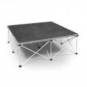 IntelliStage - Lightweight Square Portable Stage - 3ft x 3ft Platform & Riser Set - Strong Turf